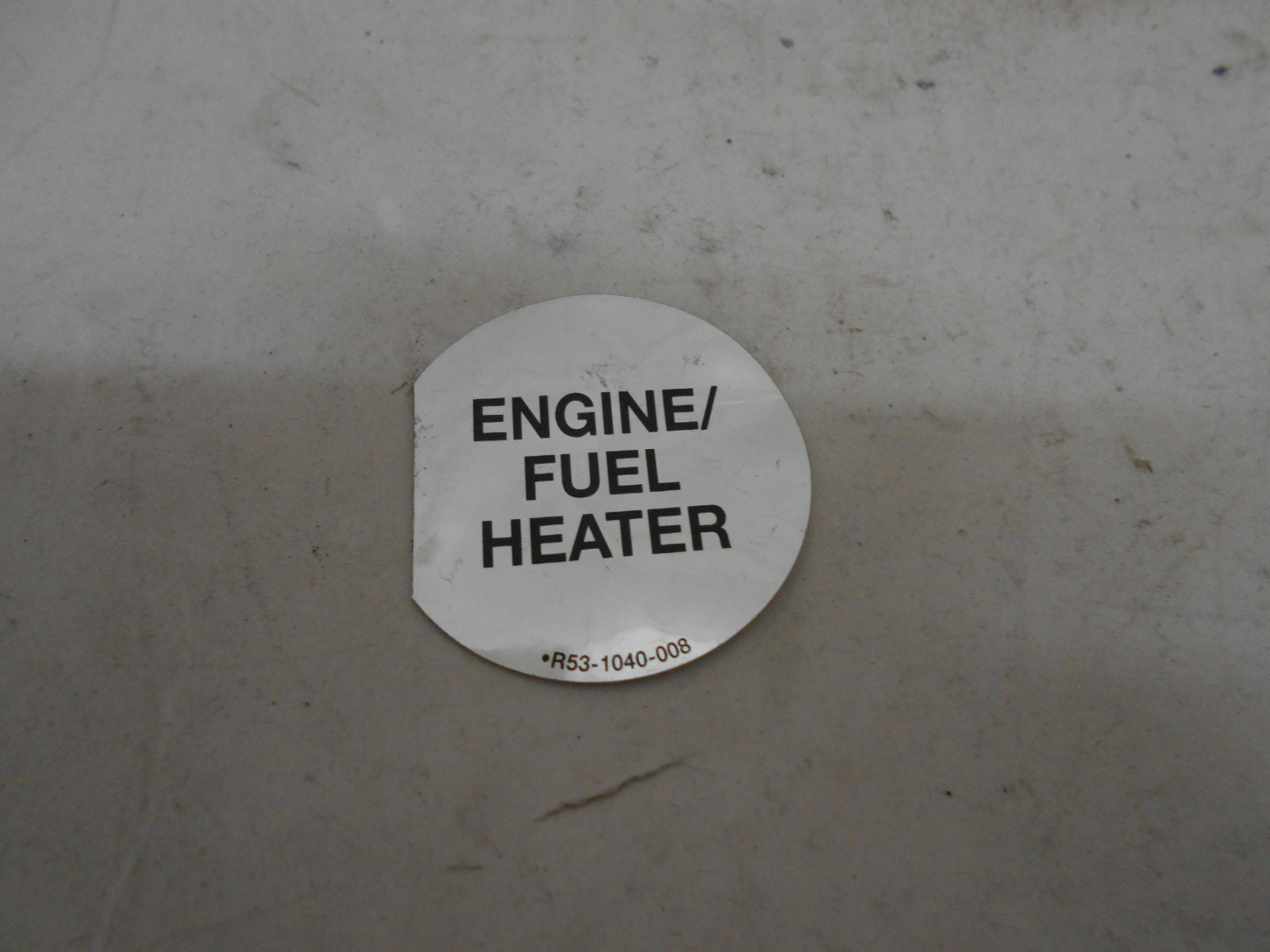 ENGINE FUEL HEATER DECAL
