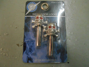 Chrome Skull Door Lock - 70029