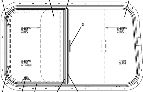 SLIDER SIDE WINDOW - 29-03147-002L