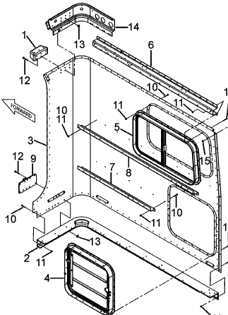 RH Sleeper Side Wall Assembly w/ Window